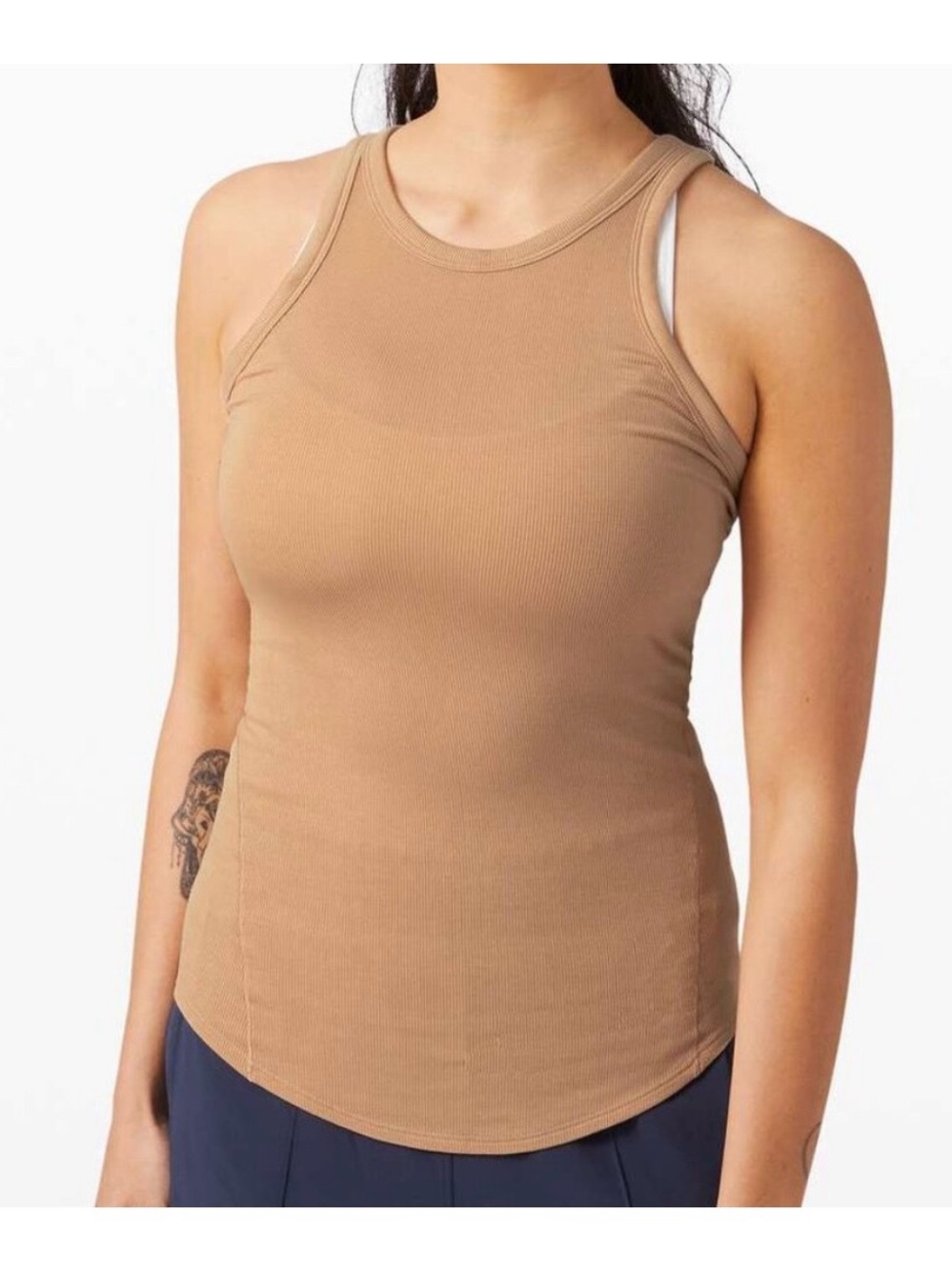 Lululemon women’s Full Day ahead Racerback Tank Top in Beige